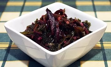 Салат из морской капусты со свеклой для снижения веса